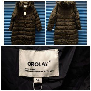 Duck Down Feathered Jacket SIZE 2X (OROLAY Brand)